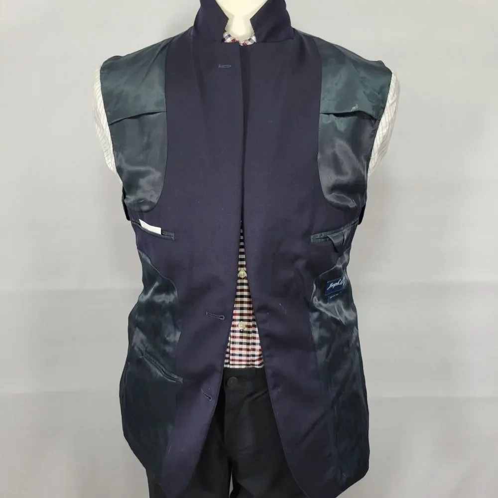 Joseph‎ Feiss Men's Sport Coat Blazer Two Button Navy Blue Twill Classic Fit 37R